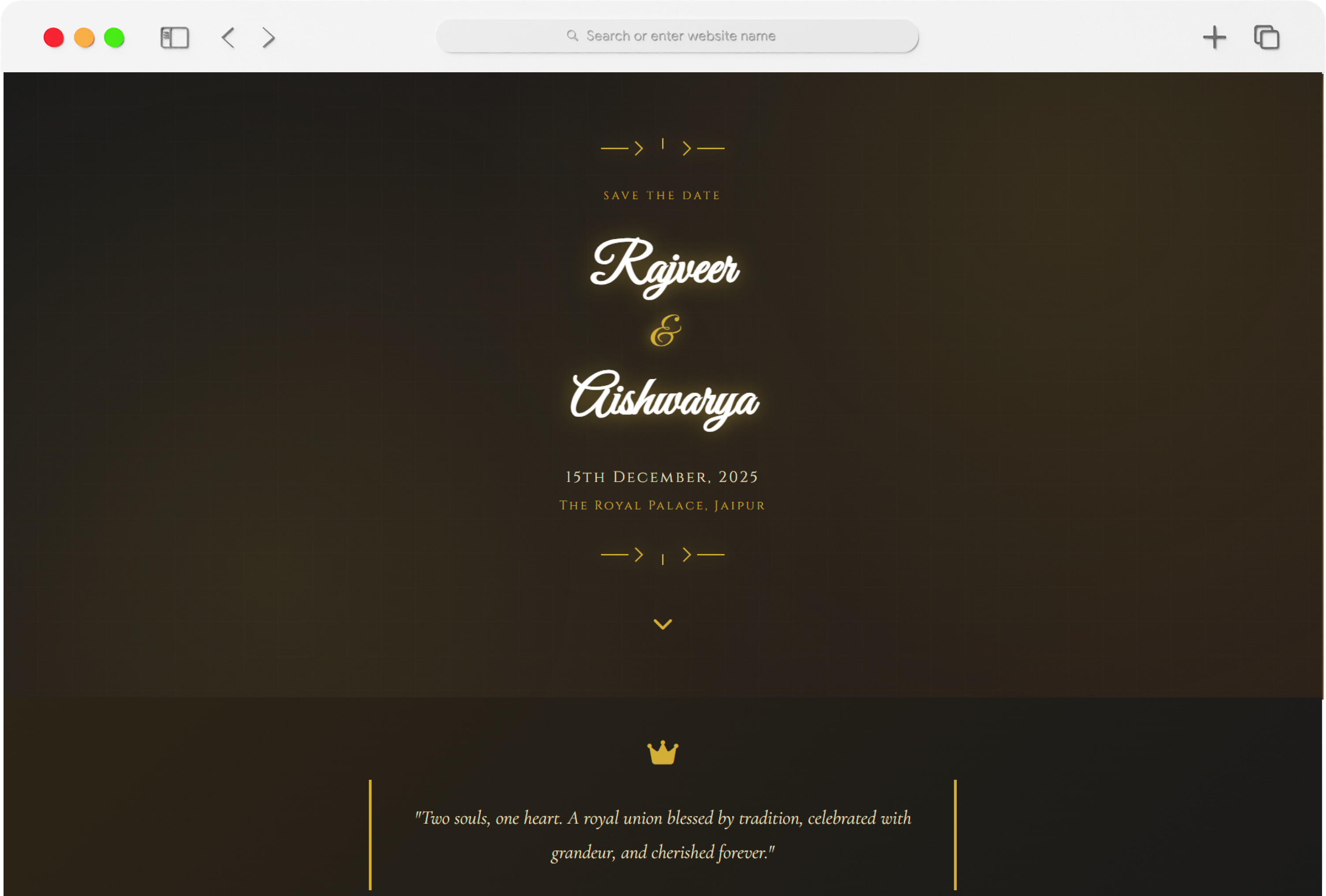 Elegant Wedding Website Template